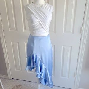 Forever 21 Silk Ruffle Skirt